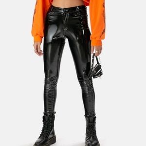 Adika Black Shiny Pants